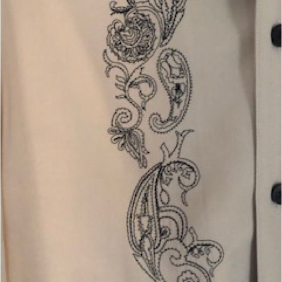 Paradise by axis men’s silk shirt, tan with beautiful design sz Large - Picture 4 of 5